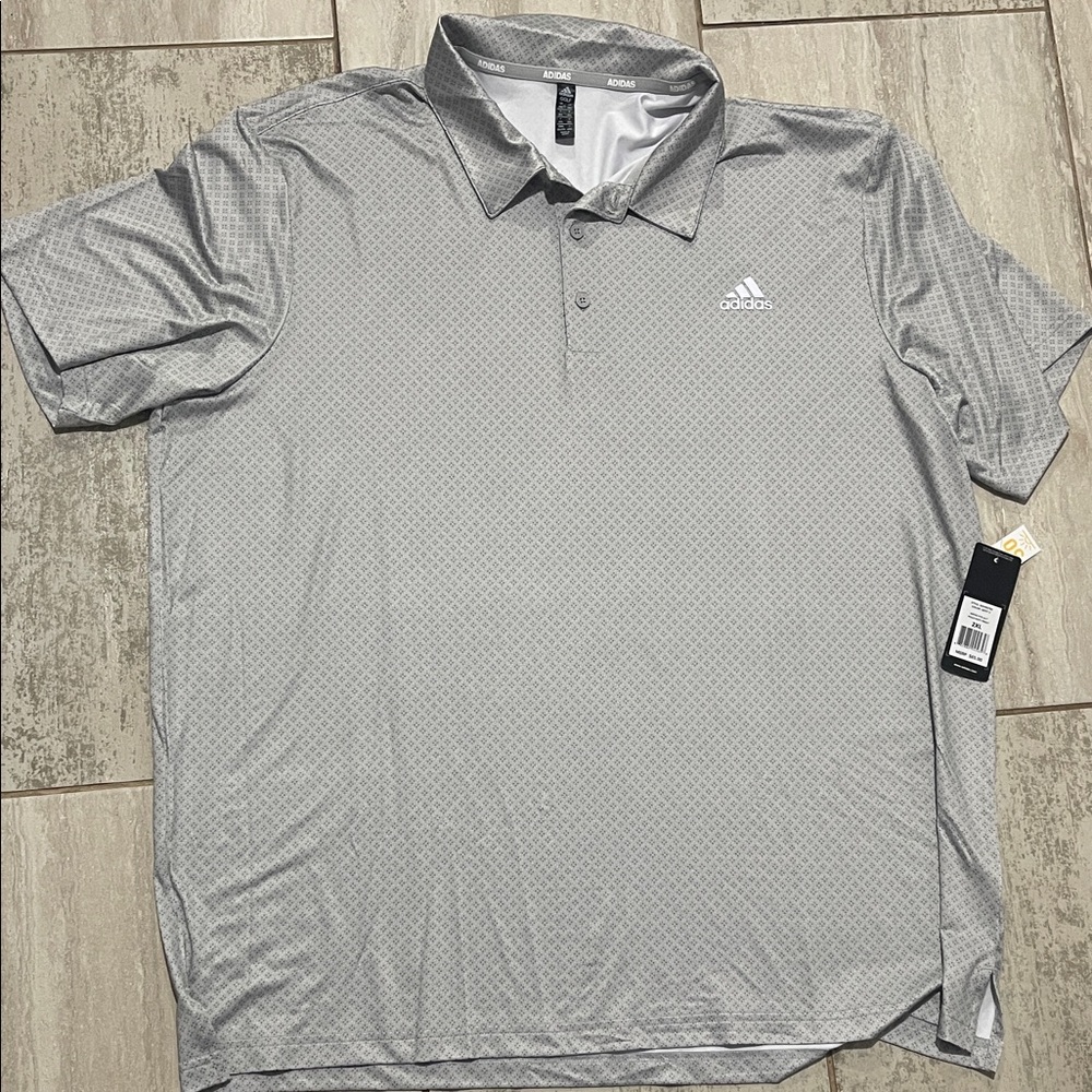 adidas Men's Light Gray Performance Polo Shirt